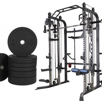 Cyklop 1 Suwnica Semi Commercial HMS + 60KG Dysków Olimpijskich 4x5kg 4x10kg