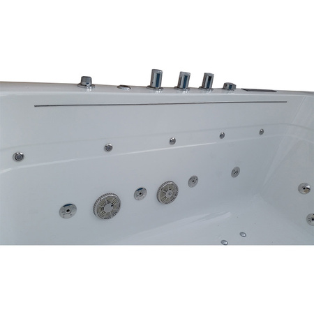 Tugela 913 black whirlpool bathtub 170x130 cm – designer corner SPA bathtub