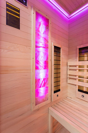 MO-EA2R-M COMBO infrasarkanā/ somu sauna ar HARVIA 3,5 kW plīti un sāls akmeni | Wellness | Relax | Spa | Gatavs uzstādīšanai | Elegants minimālisms