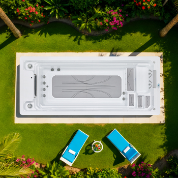 Swim Spa OF-503BU – Vitality Collection Series – piscina de lujo para nadar en el sitio con hidromasaje