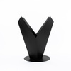 Brasero de jardín refinado Y-FIRE QualitySPA — (acero 3 mm, negro mate), «Escultura vertical de fuego»