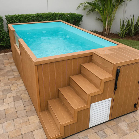 Piscina da giardino moderna con accessori AG-430 - piscina di lusso autonoma