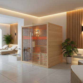 MO-EA4K Sauna sucha z piecem HARVIA 6 kW | Wellness | Relax | SPA | Elegancki Minimalizm | Drewno Thermo