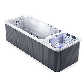 "Luxury Swim Spa Endless Pool" - požeminis akrilo baseinas su sūkurine vonia ir SPA zona, idealiai tinkantis sodui ir namams
