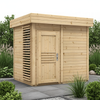 Sauna da giardino finlandese con vetro Vetrina 250x200cm