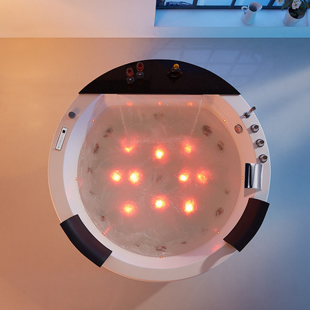 Della 916 Hydromassage-Badewanne mit Abtrennung 170x170 cm – Eck-SPA-Badewanne für das Badezimmer