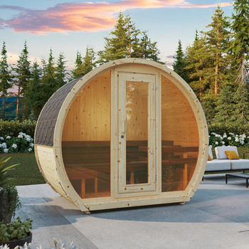 Saună în aer liber Susi 160 pentru 2-3 persoane / Numai încălzire electrică / Molid nordic de înaltă calitate (lemn termic de pin) | Wellness | Relaxare | SPA | Wellness | Relaxare | SPA | Stil nordic | Lemn termic