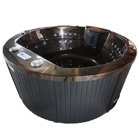 DELLA 916 Magma Gold hidromasaj cadă de grădină, carcasă antracit 170x170 cm - un spa unic în grădina dvs.