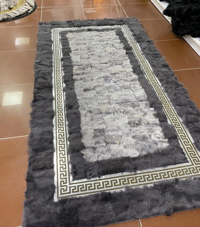 Ręcznie robiony dywan z naturalnej skóry owczej dywan futrzany luksusowy prezent dla twojego domu duży dywan z długim włosiem