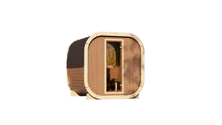 La sauna de exterior Eke 220 para 4-6 personas / Cocina eléctrica o de leña Harvia / Abeto nórdico de alta calidad (madera térmica de pino) | Bienestar | Relajación | SPA | Bienestar | Relajación | SPA | Estilo nórdico | Madera térmica