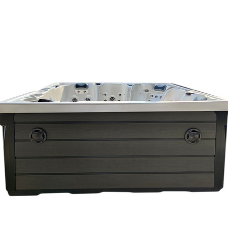 Garden Jacuzzi SPA340ECO Cappuccino 220x220 cm - ökoloogiline spaa-vann halli puitmaterjaliga kattega