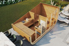 Outdoor sauna KLAAR for 4-6 people with Harvia Vega stove + cosmetics & accessories