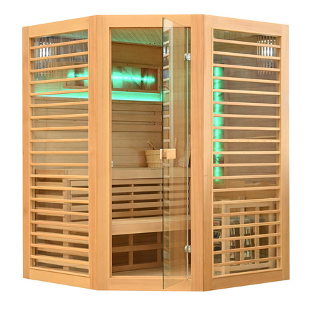 MO-TS4CB Sausoji sauna su kaitlente HARVIA 8 kW | Wellness | Relax | SPA | Panoraminis stiklas | Elegantiškas minimalizmas