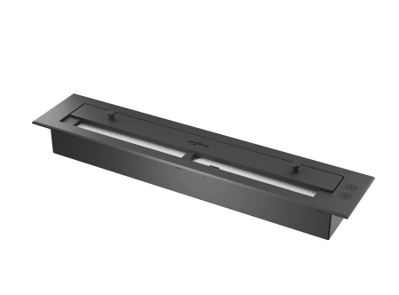 Inside C800 v2 Bioethanol Fireplace — built-in niche fireplace with FALA 500 mm burner, flame control