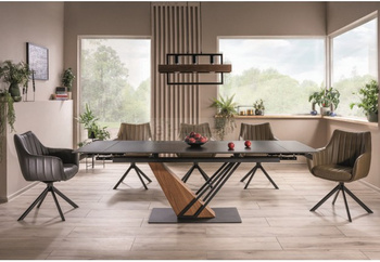 GENESIS TABLE WHITE/DAB 180(240)X90