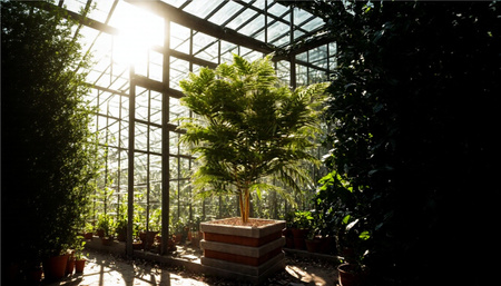 Handgemaakte houten tuinpot 29 cm - vierkant, massief hout