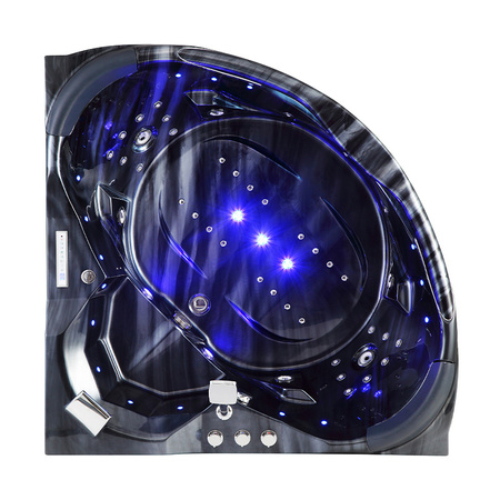 EOS 932 Black Wave Хидромасажна вана 155x155 cm - Дизайнерска вана за баня