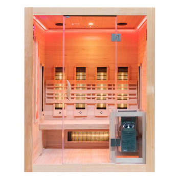 MO-EA3R-M COMBO Sauna infravermelha/finlandesa com aquecedor HARVIA 4,5 kW e pedra de sal