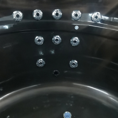 DELLA 916 Magma Gold hüdromassaažiga aiavann, antratsiitne korpus 170x170 cm - ainulaadne spaa teie aias.