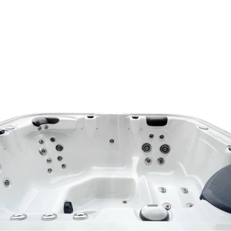 Jacuzzi exterior moderno con hidromasaje – bañera SPA de lujo para jardín