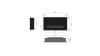 Hanging built-in biofireplace Inside 900 – black / INOX, Antisol glass