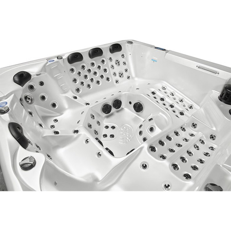 Jacuzzi de jardín SPA743R ECO Cappuccino con carcasa gris 220x220 cm – elegancia y ecología en tu jardín