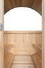 MO-2118 Tønde-havesauna 180 cm × Ø 210 cm - udendørs træsauna til haven til 3-4 personer.