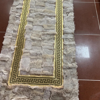 Tapete de pele de carneiro natural de luxo Premium - Estilo Versace
