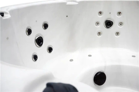 Jacuzzi circular de grădină 200×200 cm cu 5 locuri - cadă spa de lux