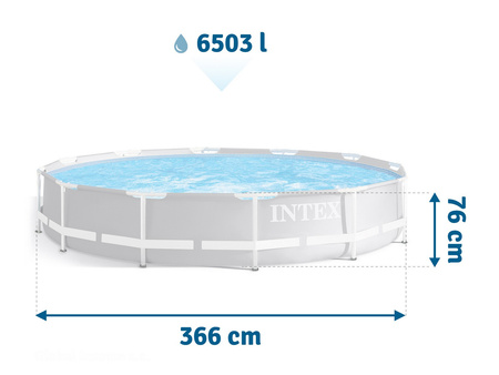 Piscina de jardín con estructura 366 x 76 cm 16 en 1 + máquina de burbujas GRATIS