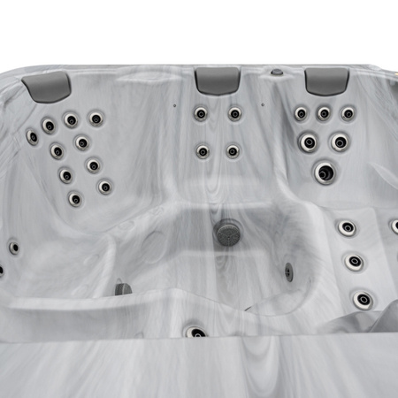 BOKO jacuzzi voor in de tuin Witte behuizing Zwart 230x230 cm – moderne ontspanning in de tuin