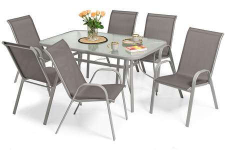 Table de jardin PORTO - argent
