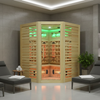 MO-RL3CST Sauna na podczerwień z kamieniem solnym + turmaliny | Wellness | Relax | SPA | Domowe SPA | Panoramiczne Szkło
