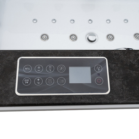 Badekar til hjemmet | SPA Boston 926 Sort | Grå 180x100 cm 46 dyser | Jacuzzi