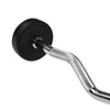 Barbell/Bar Fixed Curved Rubber Coated 10 - 50 KG HMS