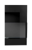 Biokamin 650x400 mit Glas – Strukturschwarz | Moderner rauchfreier Kamin