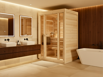 Bali S Home Sauna – En romslig innendørs badstue for 2 personer med en elektrisk varmeovn, perfekt for å slappe av i ditt eget hjem.