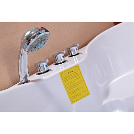 Flores 601H wit bad met hydromassage en verwarming 140x140 cm – hoek SPA bad voor de badkamer