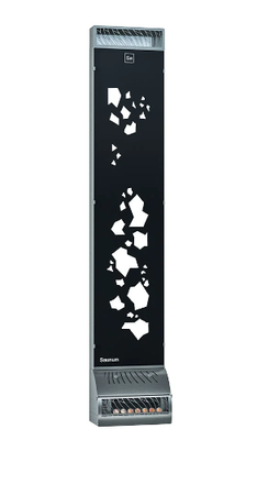 Sauna Circulator | Saunum Base Solution Short Air Conditioner | Anthracite with Patterned Glass and White LED