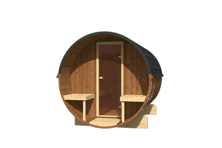 Sauna udendørs EDA 280 – rummelig premiumsauna til 6–9 personer med elektrisk eller brændefyret ovn, for design og enestående stil