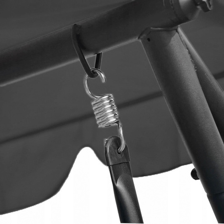 Skládací 3místná zahradní houpačka 2v1 polštáře šedá MultiGarden | zahradní nábytek, volný čas, moderní styl