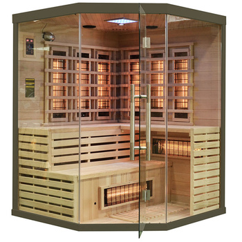 Sauna MO-EA3CR GRIJS Infraroodsauna | Piec 5 kW | Luksusowy Relaks | Nowoczesny Design