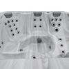 Jacuzzi de grădină BOKO Carcasă albă Negru 230x230 cm - relaxare modernă în grădină