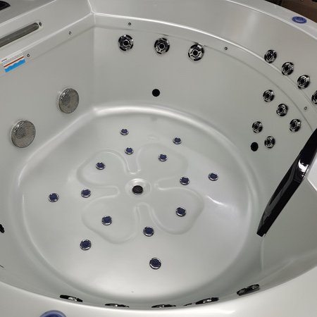 DELLA 916 valge pärliline aiavann, antratsiitne korpus 170x170 cm - luksuslik spaa teie aias!