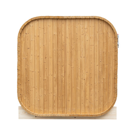 MO-2121 Infrared SQUARE 210×210×210 cm dārza sauna - moderna āra sauna ar infrasarkano staru sildītājiem, LED un Bluetooth 6-8 personām