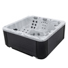 Jacuzzi de grădină BOKO Carcasă albă Negru 230x230 cm - relaxare modernă în grădină