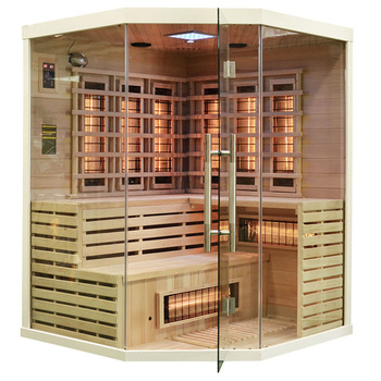MO-EA3CR WEISS Infrarotsauna | Thermoholz | Modernes Design