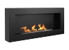 BOX 900x400 hanging bio-fireplace, black textured matt – a modern fireplace without a chimney