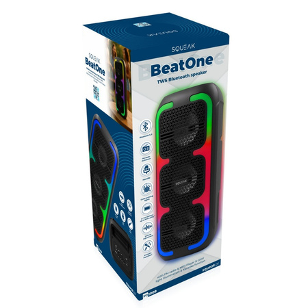 SQUEAK BeatOne 45W Difuzor wireless Bluetooth cu Karaoke și funcție RGB - USB-C, microSD