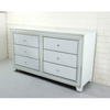  XANDRE LASILASITETTU SISUSTUSKORI 6 laatikkoa - lasi + MDF - 130 × 75 × 40 cm